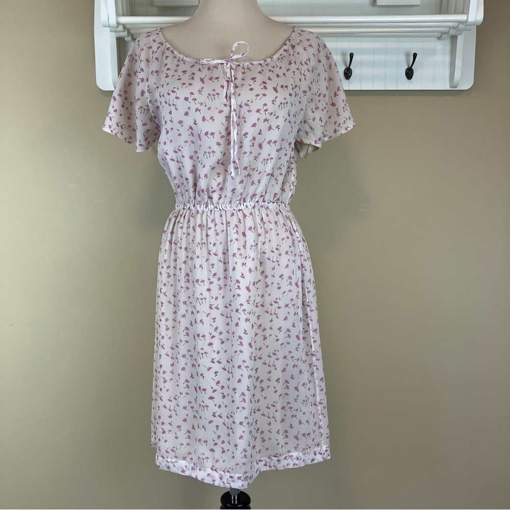 J.Crew Silk Chiffon Floral Blouson Agate Dress Women’s Size 00